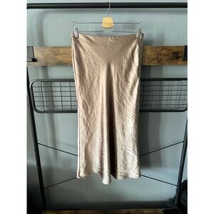 Whyte Valentyne Champange Midi Skirt | Size 12